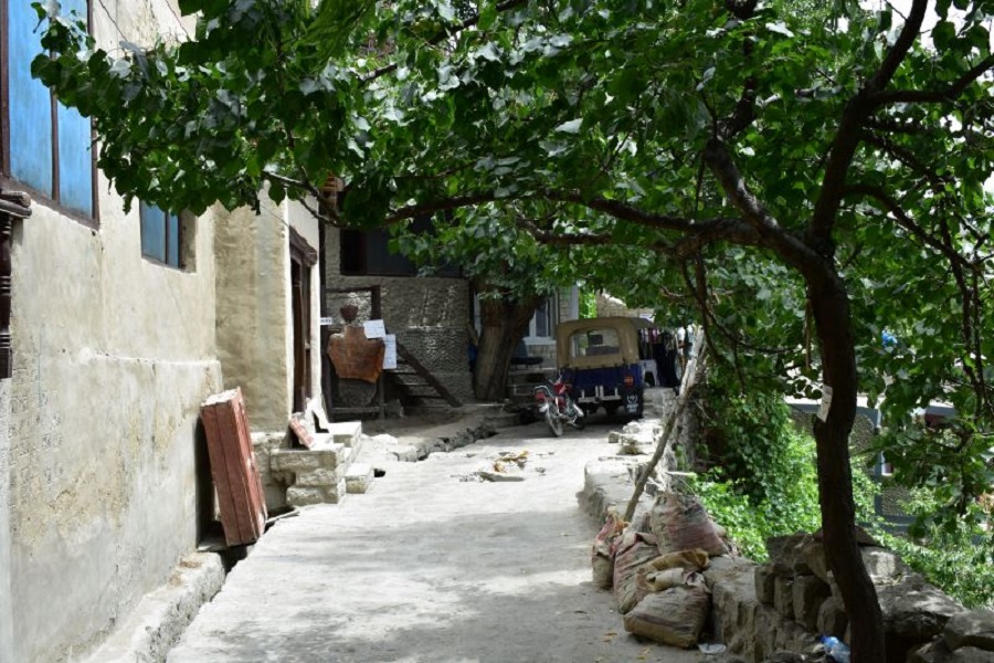 Street under  the Fort walls